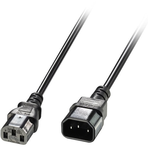 LINDY Verlängerungskabel - 1 m - für Monitor, USV, Computer, PC, Audio-System, Lichtsystem - IEC 60320 C14 / IEC 60320 C13