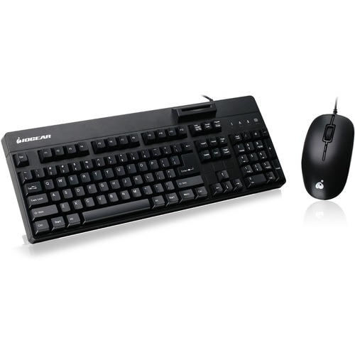 IOGEAR Keyboard & Mouse - USB 2.0 Cable Keyboard - 104 Key - USB 2.0 Cable Mouse - Optical - 1000 dpi - Scroll Wheel - Bui