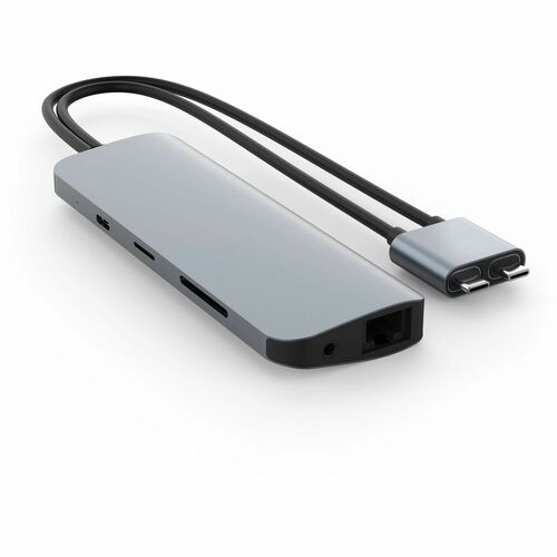 Hyper Viper HD392-SILVER USB Type C Docking Station for Notebook, Desktop PC - Memory Card Reader - SD - 60 W - Silver - 4
