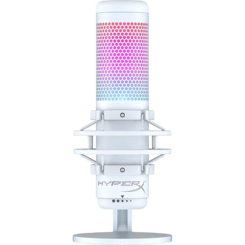 HyperX QuadCast S Wired Condenser Microphone for Live Streaming, Broadcasting - White, Grey - Stereo - 20 Hz to 20 kHz -36