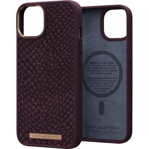 Njord Case for Apple iPhone 14 Smartphone - Rust - Drop Resistant, Scratch Resistant, Dirt Proof - Salmon Leather