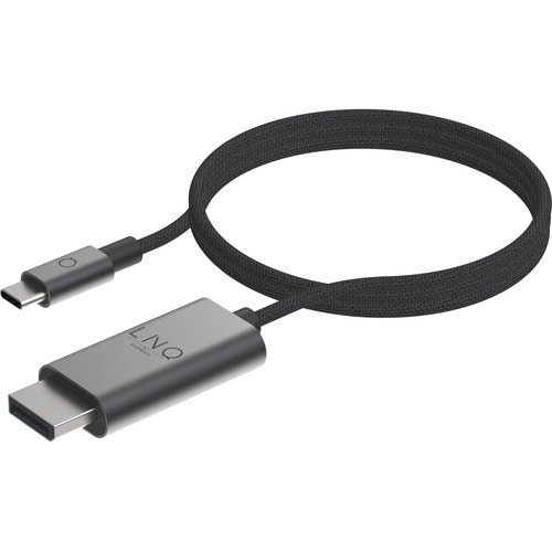 Cable A/V LINQ - 2 m DisplayPort/USB-C - para Audio/Video de dispositivos - Admite hasta7680 x 4320 - Gris