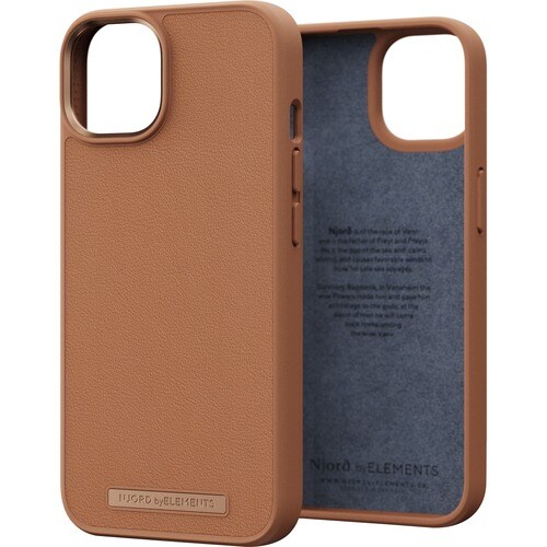Funda Njord - para Apple iPhone 14 Smartphone - Cognac - Resistente a Caídas, Resistencia a arañazos, Antipolvo - Piel
