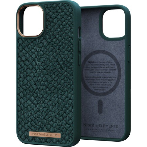 Funda Njord - para Apple iPhone 14 Smartphone - Verde Oscuro - Resistente a Caídas, Resistencia a arañazos, Antipolvo - Cu