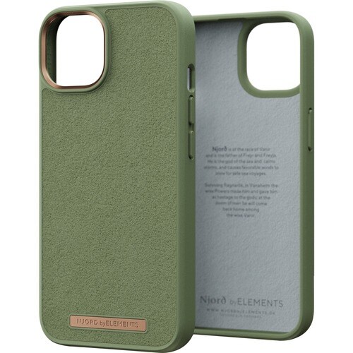 Funda Njord - para Apple iPhone 14 Pro Max Smartphone - Oliva - Resistente a Caídas, Resistencia a arañazos, Antipolvo, Re