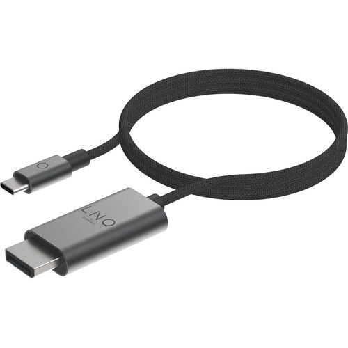 LINQ 2 m DisplayPort/USB-C AV-Kabel für Audio-/Video-Gerät - Unterstützt bis zu7680 x 4320 - Grau