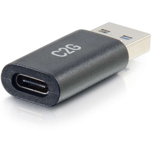 C2G USB C to USB Adapter - SuperSpeed USB Adapter - 5Gbps - F/M - 1 x Type C Female USB - 1 x Type A Male USB - Black
