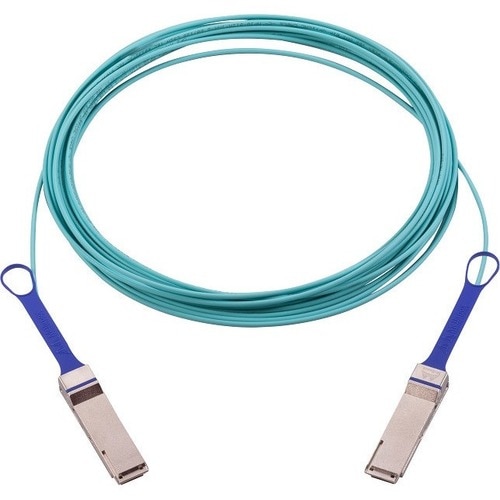 NVIDIA Active Fiber Cable, IB EDR, up to 100Gb/s, QSFP, LSZH, 20m - 65.62 ft Fiber Optic Network Cable for Network Device 