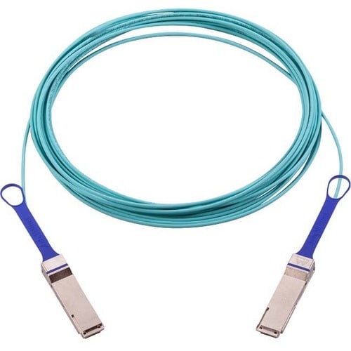 Mellanox Active Fiber Cable, IB EDR, up to 100Gb/s, QSFP, LSZH, 15m - 49.21 ft Fiber Optic Network Cable for Network Devic