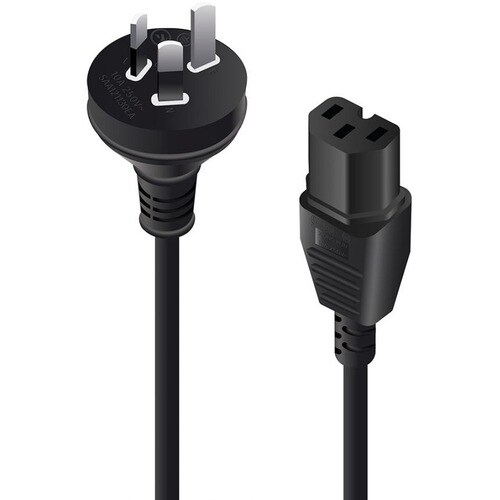 Alogic Standard Power Cord - 5 m - Australia - For Computer, Server - AUS Plug / IEC 60320 C15 - Black
