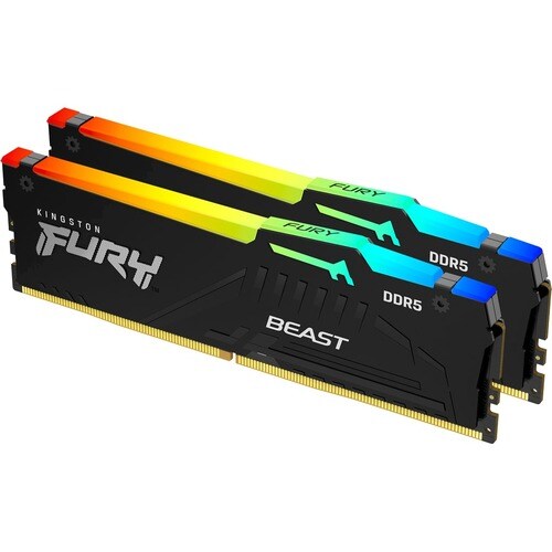 Kingston Technology FURY Beast 16GB 5200MT/s DDR5 CL40 DIMM (Kit of 2) RGB. Component for: PC, Internal memory: 16 GB, Mem