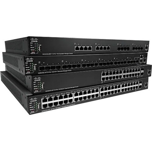 Cisco 550X SG550X-24MPP 24 Portas Gerenciável Comutador de camada 3 - Gigabit Ethernet, Ethernet de 10 Gigabit - 10GBase-X
