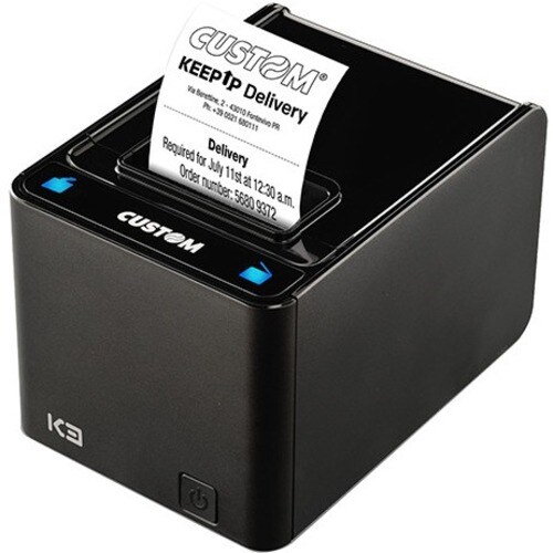Custom K3 Secretária Impressora térmica direta - Monocromático - Montagem em parede - Impressão recebida - Ethernet - USB 