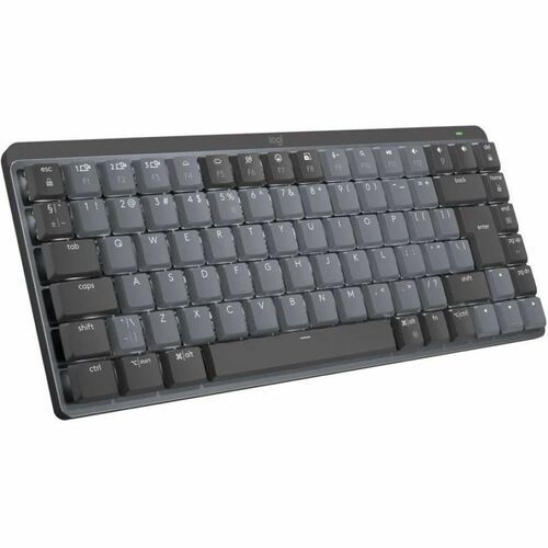 Logitech MX Mechanical Mini Teclado - Sem fios Conectividade - USB Interface - Inglês (EUA) - QWERTY Layout - Grafite - Me