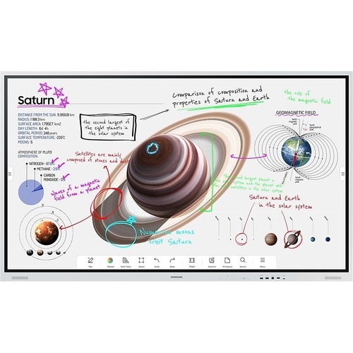 Samsung Flip WM75B 75" 4K UHD LCD Collaboration Display - Infrared (IrDA) - Touchscreen - 3840 x 2160 - 350 cd/m² - 4,000: