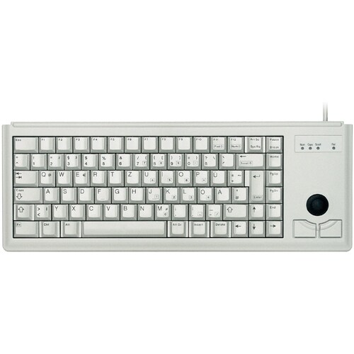 CHERRY G84-4400 Keyboard - Cable Connectivity - PS/2 Interface - Trackball - English (UK) - Light Grey - 84 Key(s)