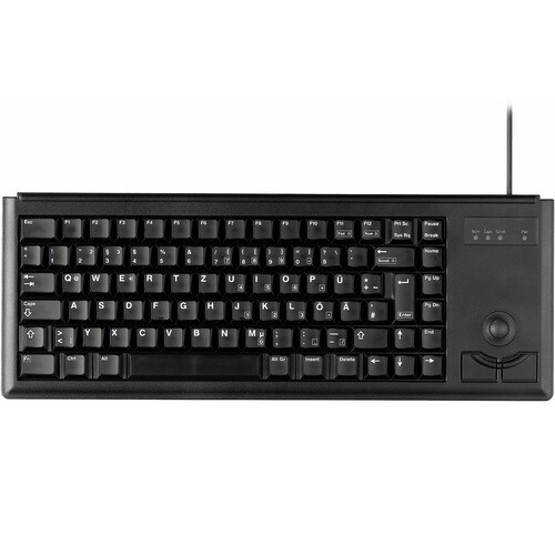 CHERRY G84-4400 Keyboard - Cable Connectivity - USB Interface - Trackball - Black - 84 Key(s)