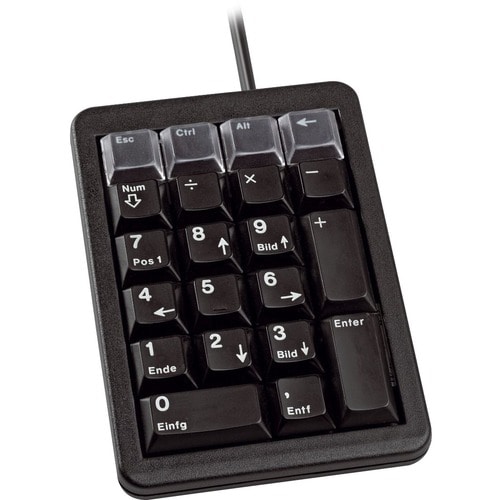 CHERRY G84-4700 Keypad - Cable Connectivity - USB Interface - French - Black - Mechanical Keyswitch - 21 Key(s) - Programm