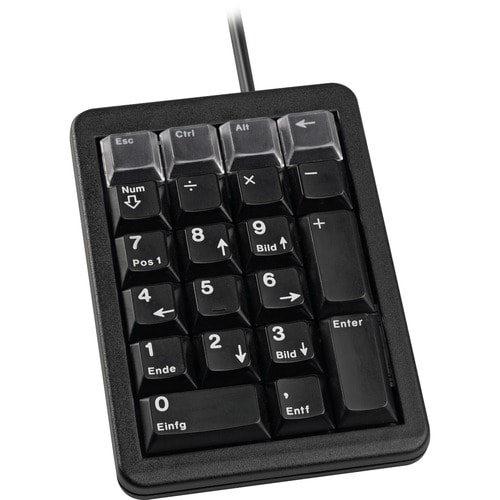 CHERRY G84-4700 Keypad - Cable Connectivity - USB Interface - English (US) - Black - ML Keyswitch - 20 Key(s)