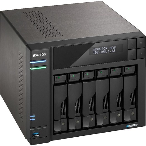 ASUSTOR Lockerstor 6 AS6706T SAN/NAS Storage System - Intel Celeron N5105 Quad-core (4 Core) 2 GHz - 6 x HDD Supported - 0
