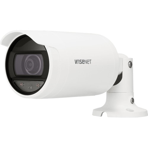 Wisenet ANO-L7012R 4 Megapixel Network Camera - Color - Bullet - White - 65.62 ft Infrared Night Vision - H.264, H.265, MJ