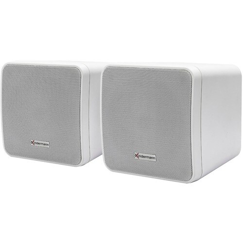 KINDERMANN Aktivbox Set² 50+ 2.0 Lautsprechersystem - 50 W RMS - Weiß - Wandmontierbar - 85 Hz bis 20 kHz Frequenzgang