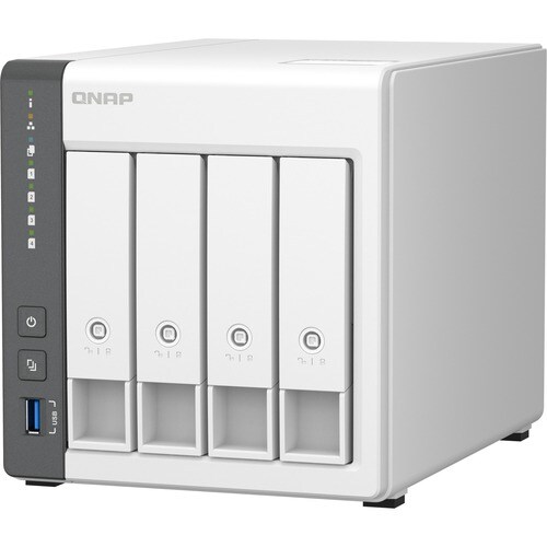 QNAP TS-433-4G 4 x Gesamtzahl Einschübe SAN/NAS-Speichersystem - 4 GB Größe Flash-Speicher - ARM Cortex A55 Quad-Core 2 GH