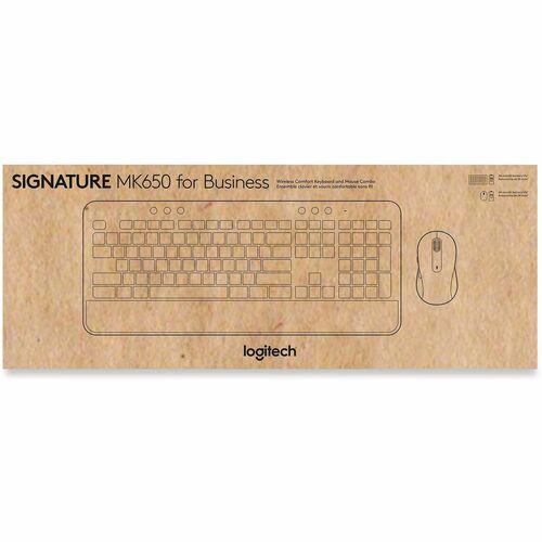 Logitech Signature MK650 Combo for Business Wireless Mouse and Keyboard Combo - USB Plunger Wireless Bluetooth/RF Keyboard
