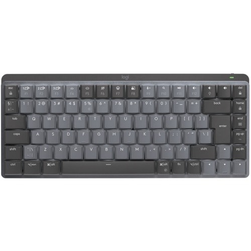 Logitech MX Mechanical Mini Keyboard - Wireless Connectivity - English (US) - QWERTY Layout - Graphite Grey - Mechanical/M
