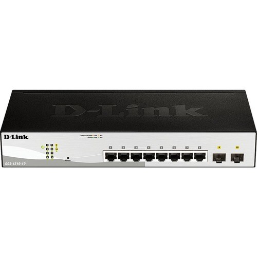 D-Link DGS-1210 DGS-1210-10 8 Ports Manageable Ethernet Switch - Gigabit Ethernet - 10/100/1000Base-T, 1000Base-X - 2 Laye