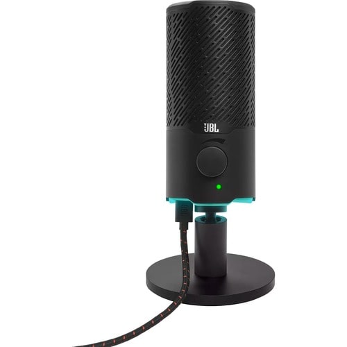 JBL Quantum Stream Electret Condenser Microphone - Black - 20 Hz to 20 kHz - 16 Ohm -37 dB - Omni-directional - Universal 