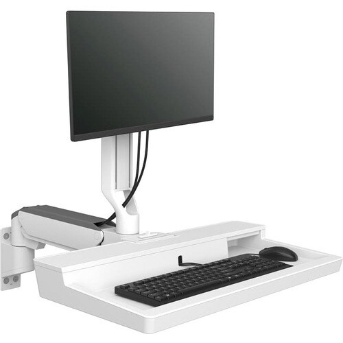 Ergotron CareFit Mounting Arm for Monitor, Mouse, Keyboard, LCD Display - White - 27" Screen Support - 23.50 lb Load Capac