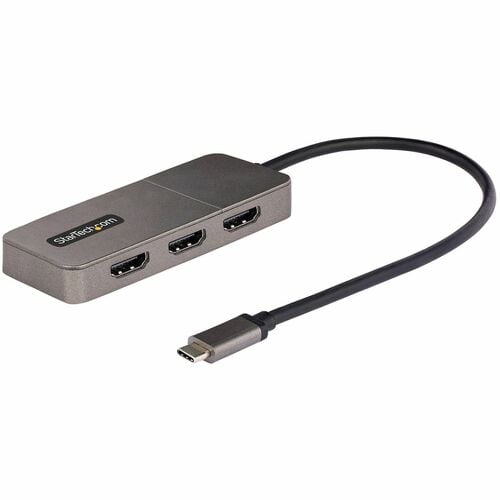 StarTech.com 3-Port USB-C Multi-Monitor Adapter, Type-C to 3x HDMI MST Hub, Triple 4K60Hz HDMI Laptop Display Extender / S