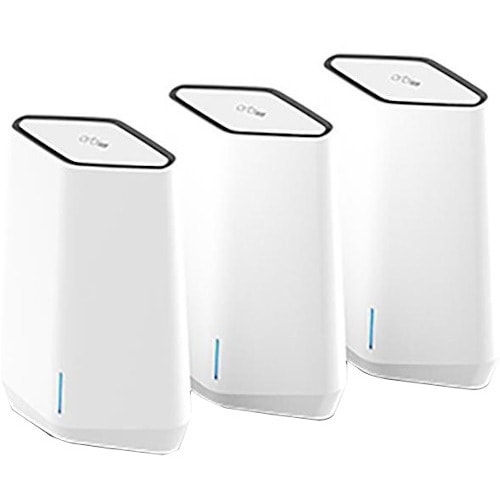 Netgear Orbi Pro SXK50B3 Wi-Fi 6 IEEE 802.11 a/b/g/n/ac/ax DSL, Cable Wireless Router - Tri Band - 2.40 GHz ISM Band - 5 G