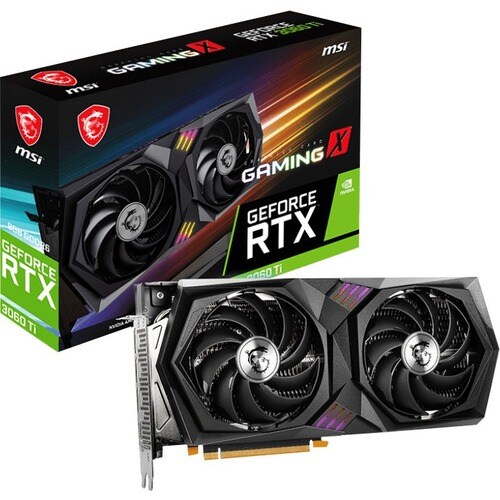 MSI NVIDIA GeForce RTX 3060 Ti Graphic Card - 8 GB GDDR6 - 7680 x 4320 - 1.77 GHz Boost Clock - 256 bit Bus Width - PCI Ex