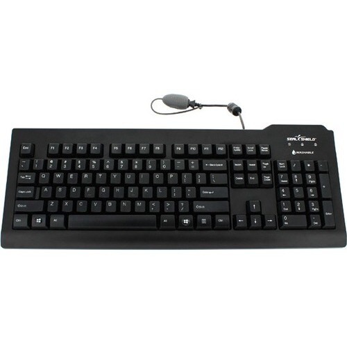 Seal Shield Silver Seal SSKSV207L Keyboard - Cable Connectivity - USB Interface - English (US) - Black - Membrane Keyswitc