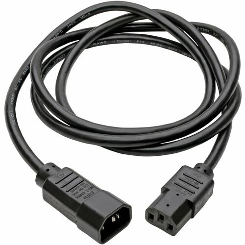 Eaton Tripp Lite Series PDU Power Cord, C13 to C14 - 10A, 250V, 18 AWG, 6 ft. (1.83 m), Black - For Computer, Printer, Ser
