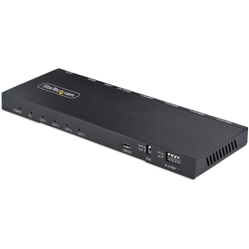 StarTech.com 4-Port HDMI Splitter, 4K 60Hz HDMI 2.0, 1 In 4 Out HDMI Splitter, 4K HDMI Splitter w/Built-in Scaler, 1x4 HDM