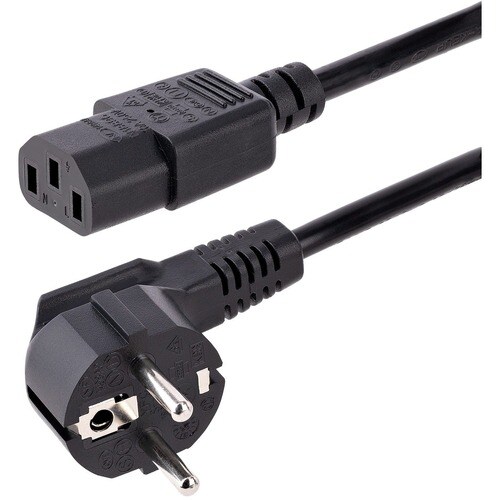 StarTech.com Cavo di alimentazione per PC da EU Schuko a C13 da 1 m, Cavo elettrico di ricambio AC 250V 10A 18AWG per port