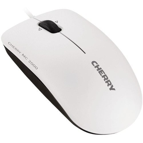 CHERRY MC 2000 Mouse - USB - Infrared - 3 Button(s) - Pale Gray - Cable - 1600 dpi - Tilt Wheel - Symmetrical