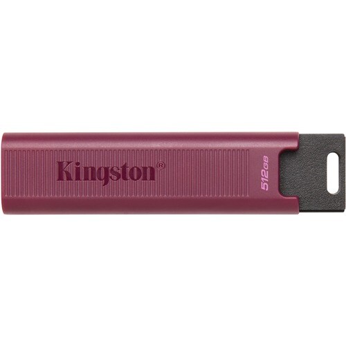 Kingston DataTraveler Max DTMAXA 512 GB USB 3.2 (Gen 2) Type A Flash Drive - Red - 1000 MB/s Read Speed - 900 MB/s Write S