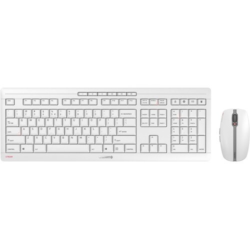 CHERRY STREAM DESKTOP Keyboard & Mouse - English (US) - USB Wireless - Keyboard/Keypad Color: Pale Gray - USB Wireless Mou