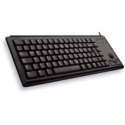 CHERRY Ultraslim G84-4420 POS Keyboard - TAA Compliant - QWERTY Layout - 83 Key(s) - PS/2 - Black