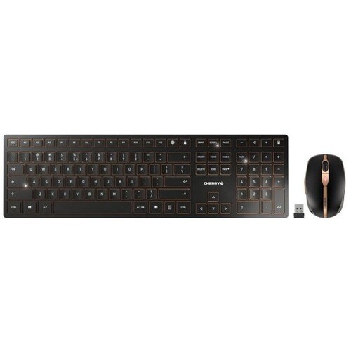 CHERRY DW 9100 Keyboard & Mouse - QWERTZ - German - USB Scissors Wireless Bluetooth/RF 4.0 2.40 GHz Keyboard - Keyboard/Ke