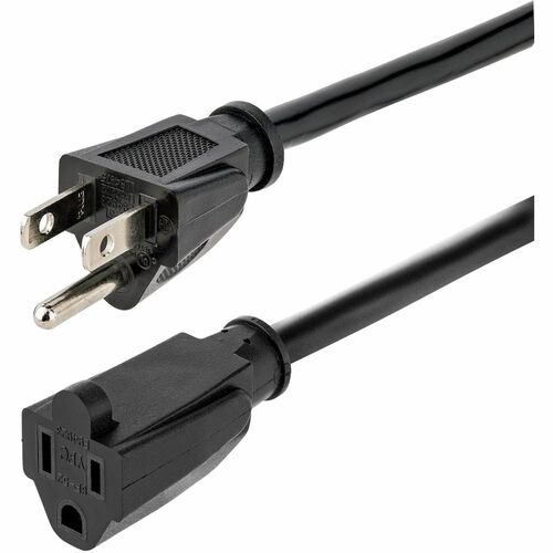 StarTech.com Cable 4.5m (15 pies) de Extensión, Cable de Extensión NEMA 5-15P a NEMA 5-15R, 15A 125V, 14AWG, Cable Alargad