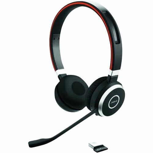 Jabra Evolve 65 Wireless Over-the-head Stereo Headset - Black - Binaural - Ear-cup - 3000 cm - Bluetooth - Noise Cancellin