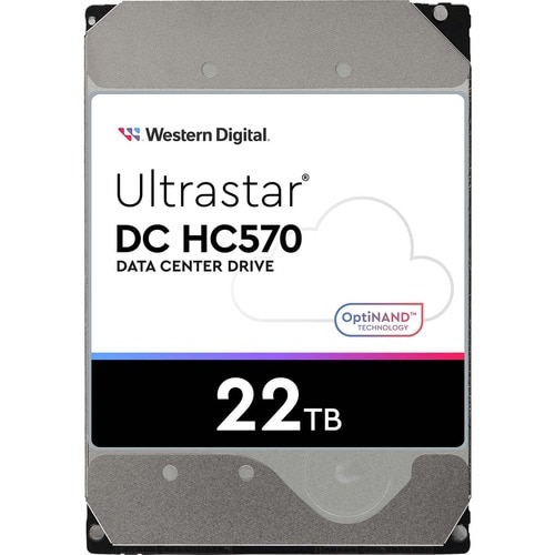 WD Ultrastar Festplatte - 3,5" Intern - 22 TB - SAS (12Gb/s SAS) - Conventional Magnetic Recording (CMR) Method - Speicher