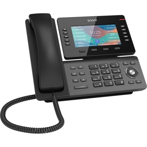 Snom D865 IP-Telefon - Schnurgebunden - Verkabelt/Kabellos - Wi-Fi, Bluetooth - Wandmontierbar, Desktop - Rotguss-Schwarz 