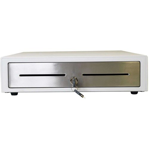 Star Micronics Choice CD4-1416WTSS48 Cash Drawer - 4 Bill - 8 Coin, Printer Driven - Stainless Steel - White - 109.2 mm He