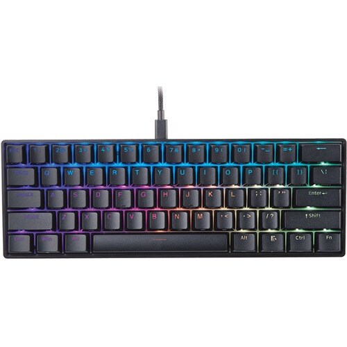 Mad Catz S.T.R.I.K.E. 6 Gaming Keyboard - Cable Connectivity - USB Type C Interface - RGB LED - 61 Key - Mechanical Keyswitch